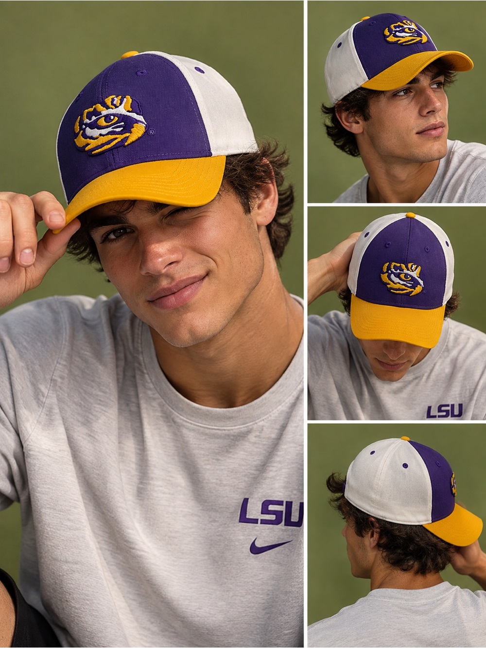 LSU Tigers Youth Baseball Cap Purple White Gold Adjustable GEN2 NCAA Hat